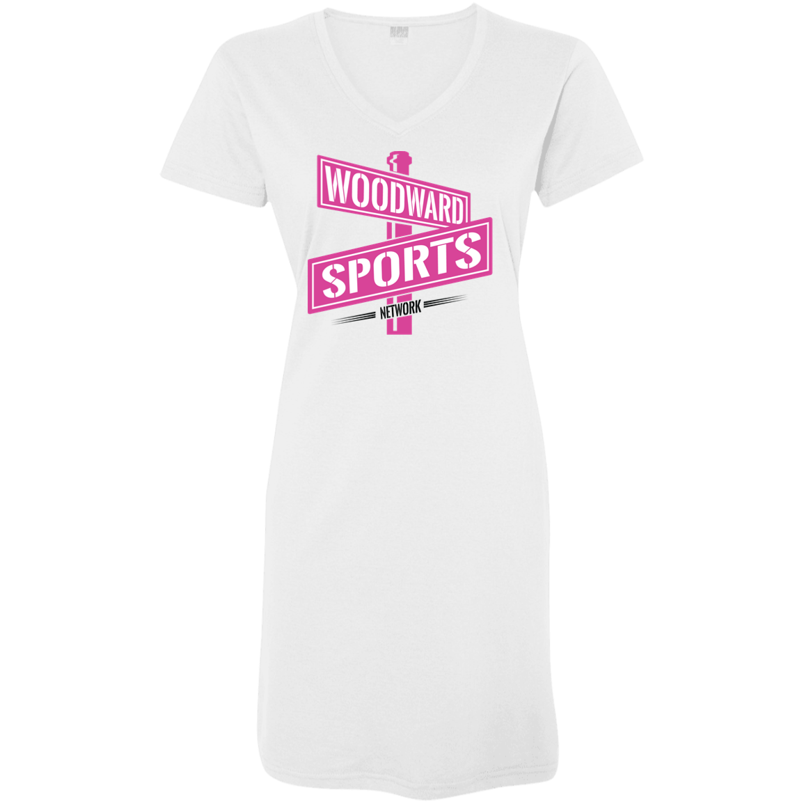 Woodward Pink Ladies' V-Neck Fine Jersey Cover-Up