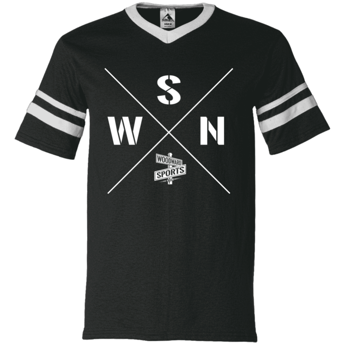 WSN Cross V-Neck Sleeve Stripe Jersey